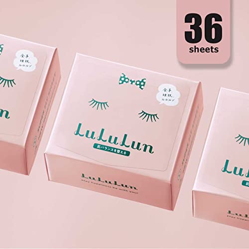 Lululun 36 Sheet Japanese Face Sheet Masks for Women, Facial Mask for