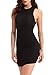 Vin beauty Women's Halter Backless Bandage Dress/Sexy Mini Dresses (Black, S)