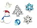 Cherityne Winter Themed Set of 6 Floating Charm for Locket Pendants