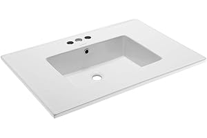 Swiss Madison SM-VT328-3 Voltaire Vanity Top Sink with 4" Centerset Faucet Holes