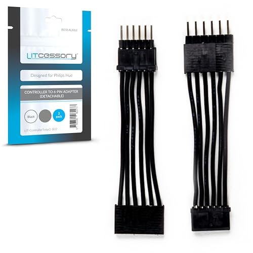 Litcessory Controller to 6-Pin Adapter for Lightstrip Plus (Detachable Version, Black - Standard 6-PIN V3) — image 1