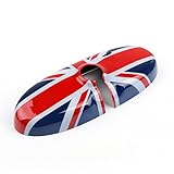 Areyourshop UK Flag Checkered Rear View Mirror Cover Housing For MINI Cooper R55 R56 R57