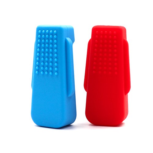 V-TOP Sensory Chew Pencil Toppers Fidget Biting Teething Tubes Toys for Autism & Oral Motor Special Needs Kids, Chewable Teether for ADHD Children - 2 Pack (Red&Blue)