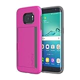 Samsung Galaxy S7 edge case, Incipio Stowaway, Credit Card Case with Integrated Stand Wallet Polycarbonate Rigid Cover  - Pink