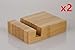 2pack Desktop Cell Phone Stand for iPhone, AuroTrends Portable Bamboo Smartphone Holder- Simple Natural and Elegant- Universal Holder Stand Compatible with Cell Phones and iPad Mini (Old Size)