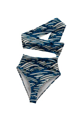 Averie One-Piece Swimsuit Cut-out Traje de baño de una Pieza, Blanco, XL para Mujer