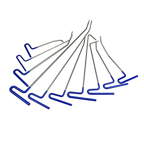 Furuix 29pcs Dent Repair Tools Dent Removal Tools PDR Kit Car Ding Dent Repair Rod Hook Wedge Paintless Hail Removal Tool Dent Remover Kit with LED PDR Light - Thumbnail 5