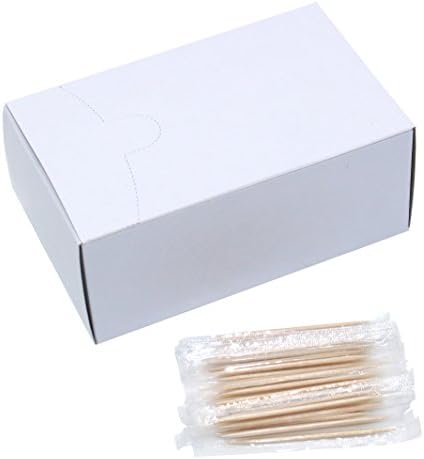 Astick Wood Wooden Mint Disposable Individual Cello Wrapped Toothpicks,Package of 1000