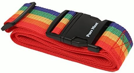 Amazon Co Jp ワンタッチ式 スーツケースベルト 目印 旅行の必須アイテム 旅行用品 旅行便利グッズ レインボー ホーム キッチン