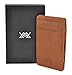 XAX RFID Blocking Thin Minimalist Magic Wallet, Vegetable Tan Leather (Tan)