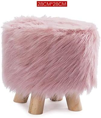Mini Footstool Footrest Faux Fur Stool Home Accessory Soft And