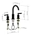 Derengge LFS-0188-MT 8 Inch Two Handle Widespread Bathroom Sink Faucet with Pop up Drain, Meets UPC cUPC NSF AB1953, Matte Black