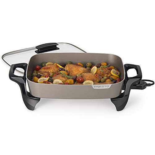 Presto Grey Ceramic 06856" Electric Skillet (16") and Presto Ceramic 22inch 07062 Electric