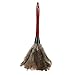 Ostrich Feather Duster - Washable Hand Duster for Cleaning, Household Dusting with Wooden Handle, Brown - 14.5 Inches