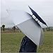 Luwint Double Layer Umbrella Hat Headwear 36'' Diameter Oversized Folding Adjustable Hands Free UV Wind Rain Protection - Fishing Gardening in Outdoor Recreation (Silver)