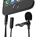 FanRosd Lavalier Condenser Mic Lapel Clip-on Recording Microphone with 3.5mm Jack Headphone Audio Adapter Clear Sound for iPhone iPad iPod Android and Windows Smartphones