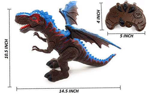 Remote Control Walking Dinosaur Toy Figure T Rex Battery Operated T Rex Walking Dinosaur w/ Walking Movement , Light Up Eyes , Realistic Dinosaur Sounds & Remote Control , Kid Pet Toy Animal - Thumbnail 5
