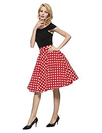 Maggie Tang Faldas para fiestas retro de la década de 1950 estilo swing rockabilly de lunares casual