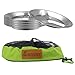 Bisgear 10.25 inch Stainless Steel Round Divided Plates Pack of 6 with Carabiner, Dishcloth and Mesh Travel Bag - Lightweight BPA Free Sectioned Plates for Outdoor Camping