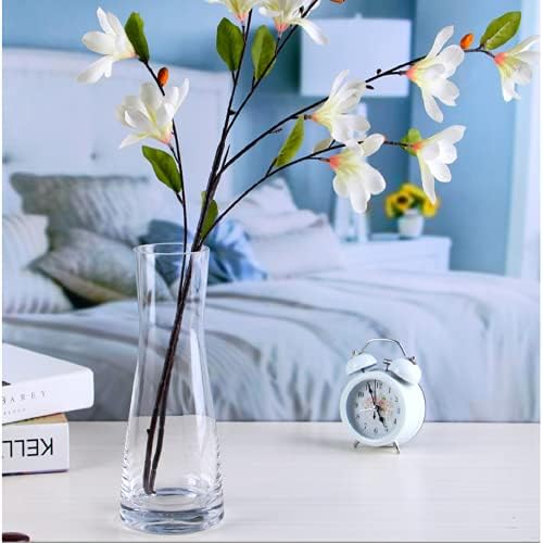 Glass Flower Vase for Home Decor - Clear 10.2 Inch Corset Shape