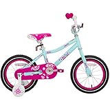 JOYSTAR 18 Inch Kids Bike for 5 6 7 8 Years Girl 45-52Ë, Children Bicycle with Training Wheels and Hand Brake & Kickstand, Preschool Bike, Mint Green Pink
