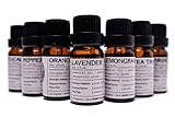 MARKT Aromatherapy Essential Oils Top 8 Set - Natural Pure Therapeutic Grade for Healing Solutions and Diffuser - Lavender, Peppermint, Tea Tree, Frankincense, Eucalyptus, Orange, Rosemary, Lemongrass