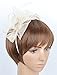 Womens Lady Cocktail Fascinator Hat for Wedding Accessory Ivory