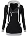 Messic Women's Zipper Hooded Sweatshirt Active Pullover With Kangaroo Pocket
