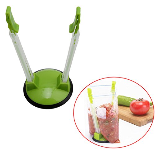 OrliverHL Kitchen Useful Hands-Free Baggy Rack, No-hands Food Storage Bag Holders - Thumbnail 2