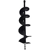 findmall Earth Auger Drill Bits 4" 6" 8" 10" 12" for Gas Powered Post Fence Hole Digger (6inch) Hole Inner Diameter 3/4 Inch