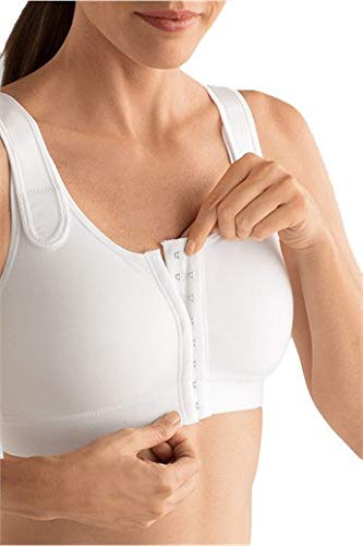 Amoena Sarah Front Fastening Soft Bra - White - 46C