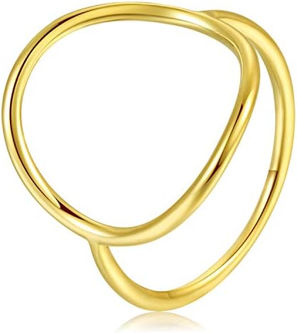 LEMON GRASSGold Vermeil Open Circle Ring in Sterling Silver Size 5-9