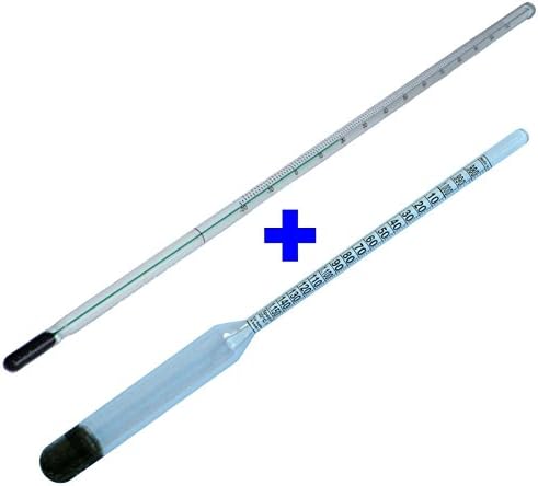 Hydrometer & Thermometer Homebrew Set Beer, Cider & Wine Triple Scale Dual Temp