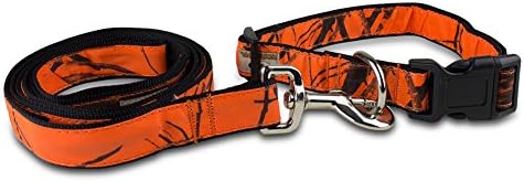 Mossy Oak Collar &amp; Lead Set, Blaze, X-Large