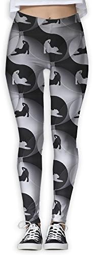 Yoga Pants Yin and Yang Cats Women Power Yoga Pants Tummy Control Workout Yoga Capris Pants Leggings