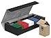 Ultimate Guard Superhive 550+, Deck Case for 550 Double-Sleeved TCG Cards, Black/Grey, Compatible with Boulders, Magnetic Closure & Microfiber Lining