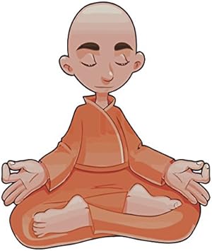 Amazon Com Pvc Sticker Cartoon Monk By Best Gift Shop