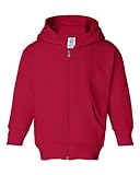 Rabbit Skins Toddler Zip Fleece Blank Hoodie [Size 4T] Red Long Sleeve Sweatshirt
