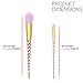 Qivange Unicorn Makeup Brushes, Professional Makeup Brush Set Foundation Powder Eyeshadow Blending with Stylish Handle Colorful Synthetic Bristles(10 PCS, Gold)