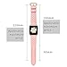 Leather Band for Apple Watch 38mm 40mm,iwatch Series 4 3 2 1 Pink Replacement Strap with Rose Gold Stainless Steel Buckle Clasp