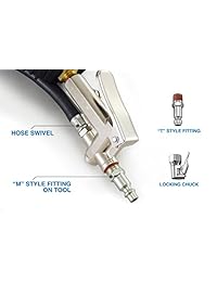 Astro 3083   Inflador de neumáticos de dial de 2.5 in con cerradura y doble palanca