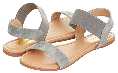 Floopi womens summer flat sandals open toe wide elastic…