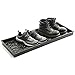 Heavy Duty Decorative Rubber Boot Tray, Waterproof Boot Mat for Indoor Outdoor Entryways, 2” Lip for Floor Protection, Multi-Purpose for Boots, Shoes, Pet Feeding Mat, 34” x 14” x 2” | California Home