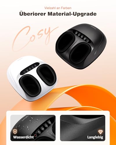 KNQZE Foot Massager, Electric Foot Massager with Heat Function, Deep Net Shiatsu Foot Massage for Plantar Fasciitis & Neuropathy, Gifts for Mum, Women, Men, Up to Shoe Size 47