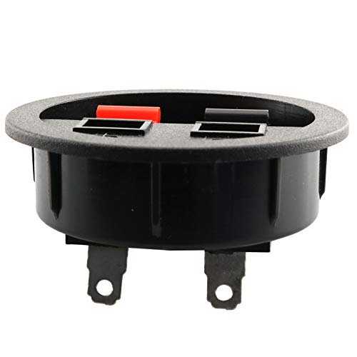 Magic&shell 5 PCS Audiopipe Round Pressfit Terminal Wire Cup Connector Speaker Box Subwoofer 2 Round Power Terminal Plates - Thumbnail 2