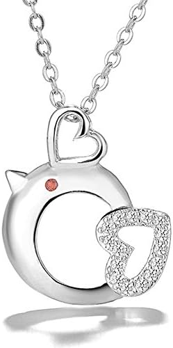 LUCINE Cute Chicken Love Heart Fashion Pendant Necklace for Women Girls Girlfriend Birthday Gifts