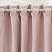 Best Home Fashion Premium Blackout Curtain Panels - Solid Thermal Insulated Window Treatment Blackout for Bedroom - Back Tab & Rod Pocket – Dustypink - 52