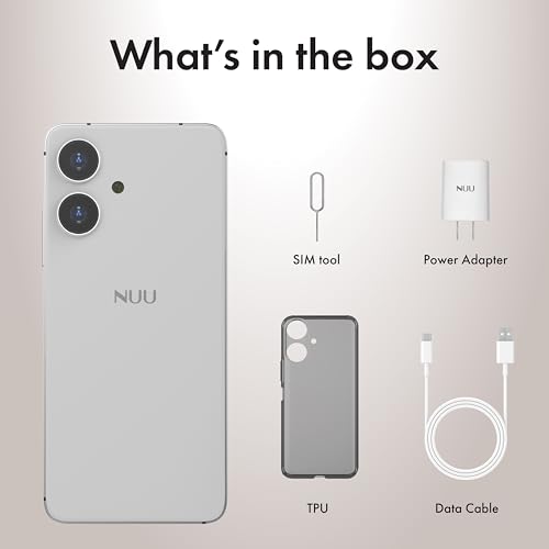 NUU N10 Basic Cell Phone for T-Mobile, Mint, Metro, Qlink, Tello and More 4GB/128GB, Perfect for Teenagers, Dual SIM 4G, Octa-Core 6.6