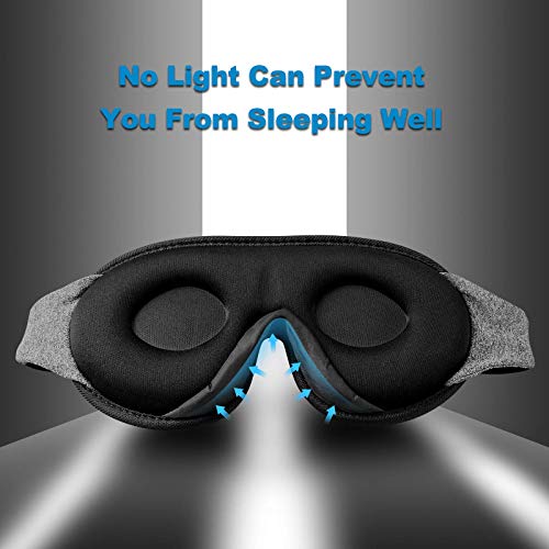 IDENTIL 3D Sleep Mask for Men Women, 100 Blackout Eye Mask for