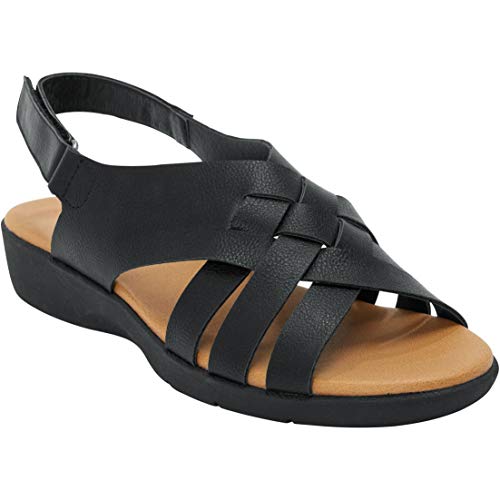 Comfortview The Lake Sling Sandal - Black, 7 WW
